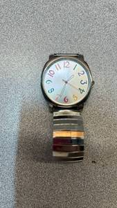 lot 7782 image: Colorful Dial Watch with Metal Expandable Band kids