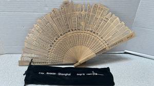 lot 7785 image: City Breeze Shanghai Folding Fan Design by Carl Liu