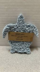lot 7795 image: Soap Lift Soap Saver Holder BPA Free Made in USA blue turtle