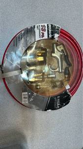 lot 7829 image: 50 ft  air compressor Hose with 10 accessories