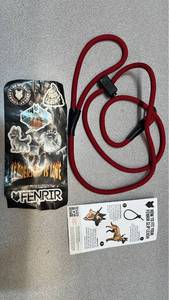 lot 7832 image: FENRIR Red Rope Dog Leash with Instruction Card
