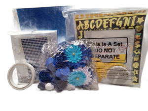 lot 7282 image: Craft Supplies Lot Flowers Embellishments Beads Tape Set