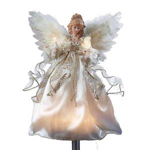 lot 7284 image: Kurt Adler 10L IvoryGold Angel Tree Topper