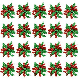 lot 7475 image: Tongcloud 20 pcs Pet Dog Cat Hair Bows for Xmas Dog Puppy Cat Christmas Hair Bows Hair Accessories with Rubber Bands