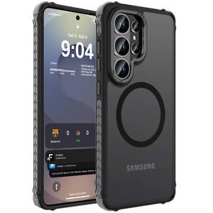 lot 7485 image: DEERLAMN Strong Magnetic Case for Samsung Galaxy S26 Ultra 6.9-Inch,Compatible with MagsafeMilitary Grade Drop Protection Translucent Matte Shockproof Protective Phone Cover, Frosted Black