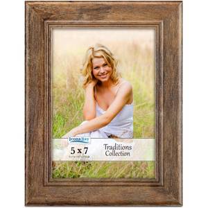 lot 7514 image: Icona Bay 5x7 Chestnut Brown Picture Frame - Traditions Collection