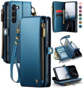 lot 7540 image: Defencase for Samsung Galaxy S23 Wallet Case with RFID Card Holder, Blue