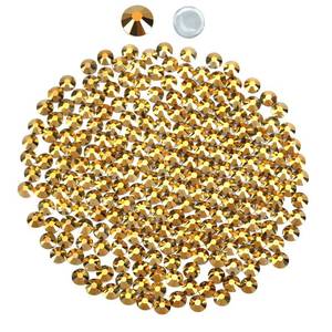 lot 7568 image: Novani Hotfix Rhinestones Flatback Glass Gold Rhinestones Bulk for Crafts