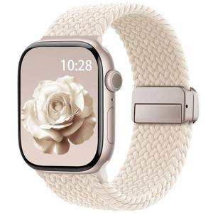 lot 7586 image: Braided Stretchy Magnetic Band Compatible with Apple Watch Bands Women Men