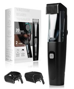 lot 18871 image: TEPOTZ Vacuum Beard Trimmer for Men USB-C Grooming Kit (A-Black), Fast Type-C Charging - Retail $100