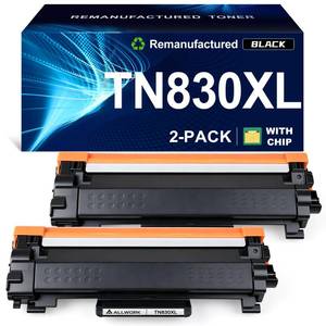 lot 18903 image: TN830XL Remanufactured Toner Cartridge Replacement for Brother DCP L2640DW L2647DW HL L2420DW L2460DW L2460DWXL L2465DW L2480DW L2865DW MFC L2820DW L2900DWXL (2 Black)
