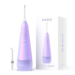 lot 18904 image: ORDO Hydro Sonic Water Flosser, Cordless, 3 Pressure Settings, Pearl Violet - Retail $68