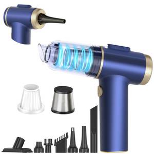 lot 18911 image: Handheld Car Vacuum Cleaner, 2-in-1 Portable Mini Car Vacuum Cleaner,16000Pa High Power & Air Duster, Handheld Vacuum Cordless with LED Light and Multi-Nozzles for Car, Home, Office (black blue)