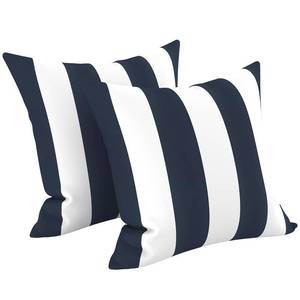 lot 18912 image: LVTXIII 2 Pack Outdoor Pillow Covers ONLY 18x18 Inch, Water-Repellent Square Decorative Cushion Covers for Patio Furniture, Garden, Sofa, Cabana Navy
