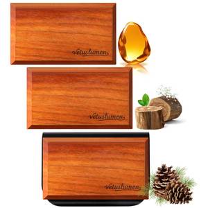 lot 18932 image: Vetuslumen Car Air Freshener, 3 Pack (Amber-Teak-Pine) Wooden Air Freshener