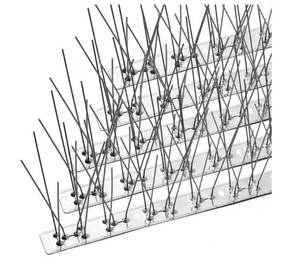 lot 59998 image: Bird Spikes Deterrent Panel with Clear Base Multiple Spikes