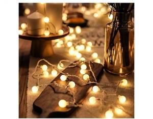 lot 60020 image: Globe String Lights 20ft 40 LED USB Powered Warm White Fairy Lights for Birthday Party Wedding Christmas and Home Decoration.