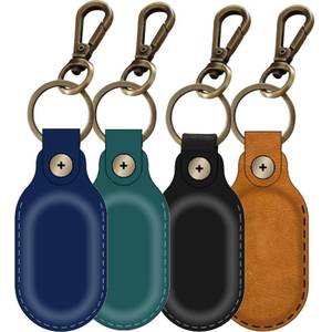 lot 60034 image: H Huaberich Leather Galaxy SmartTag2 Holder Keychain, Portable Handmade Genuine Leather Smart Tag2 Holder with Keyring Full Coverage Smart Tag2 Protective Case Cover Compatible for SmartTag 2023 - Retail $25