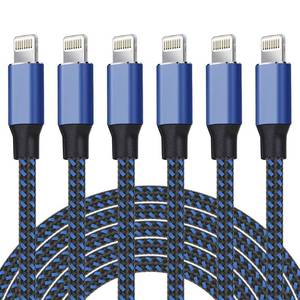 lot 60044 image: iPhone Charger Apple MFi Certified Lightning Cable 6PACK-3366610 FT