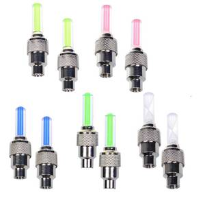 lot 60045 image: Dkiigame 10 Pack of Led Flash Tyre Wheel Valve Cap Light for Bike Bicycle Motorbicycle Wheel Light Tire (2 x Red, 2 x Yellow, 2 x Blue, 2 x Green, 2 x Colorful)