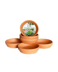 lot 60054 image: 1.9 Inch Terracotta Plant Saucer - 6 Pcs Mini Terra Cotta Saucer for Indoor & Outdoor Plants, Plant Drip Trays Perfect for 1 Inch 1.5 Inch Flower Pots