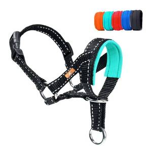 lot 60089 image: Dog Head Collar with Reflective Fabric, Adjustable Dog Head Harness to Prevent Pulling for Small Medium and Large Dogs(S, Green)