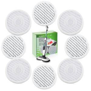 lot 19000 image: 8 Pack Steam Mop Replacement Pads for Shark Steam Scrub Mop Pads - Retail $18