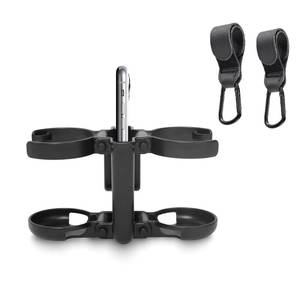 lot 19006 image: Baby Stroller Cup Holder with Hooks Phone Holder Baby Travel Essential Universal Stroller Accessories Attachment Bike Wheelchair - Retail $10