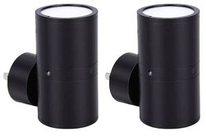 lot 19013 image: 2 Pcs LED Night Light Plug in, Retro Black Cylindrical Frame with 3 Color Temperatures 3000K 4500K 6000K, Adjustable Brightness 0 100LM, or (Black Shell 2PCS 3 Color No Remote Control) - Retail $25