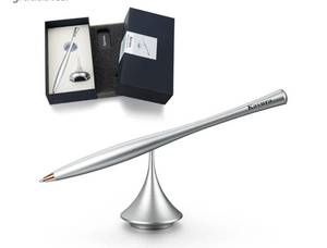 lot 19028 image: Metal Gravity Spinner Pen, Desk Fidget Pen for Men,SilverJapanese-precision anodized metal finish. Rotating desk fidget for stress relief gift-ready for professionals and graduates. - Retail $43
