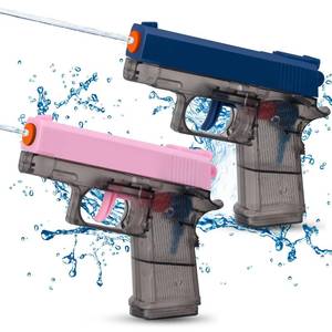 lot 19033 image: 2 Pack Water Guns for Kids - Squirt Gun Water Blaster Soaker Water Pistol Toys for Toddlers Child Boys Girls, Ideal Summer Gifts for Swimming Pool Beach Party Outdoor Shooting Game Water Fighting Toy - Retail $8