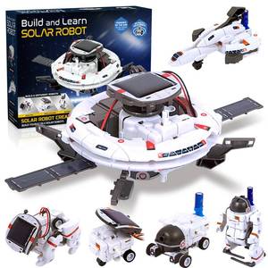 lot 19034 image: Hechify 6-in-1 Solar Robot Building Kit for Boys Aged 8-13, Educational Robotic Toys for Kids, Science Kits STEM Toys Birthday Gifts for 8 9 10 11 12 Years Old Boys Girls Teens - Retail $16