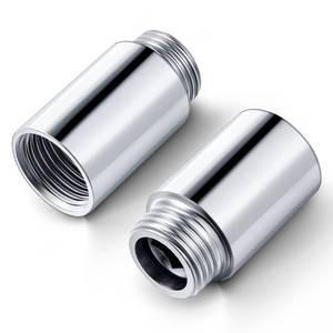 lot 60115 image: Amylove 2 Pcs Shower Head Extension Arm Stainless Steel Shower Pipe Extension 12pt Male to 12pt Female Thread Cast Pipe Fitting Coupler Adapter(1.2 Inch) - Retail $8