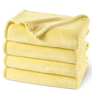 lot 19132 image: PHF No Shed No Pilling Fleece Blankets King Size -Ultra Soft Lightweight & Cozy Bed Blanket, Plush Anti-Stati Microfiber, Room Home Decor Gifts for Women and Men, 1 Piece, 108 x 90, Yellow - Retail $37