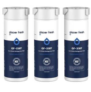 lot 19143 image: GLACIER FRESH XWF Replacement for GE XWF Refrigerator Water Filter 3 Pack - Retail $29