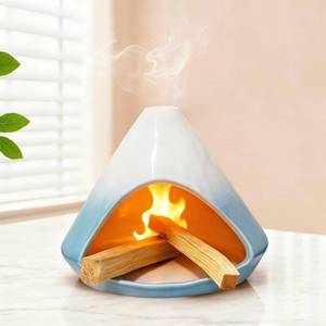 lot 19174 image: Ceramic Incense Burner, Palo Santo Holder for Palo Santo Sage, Incense Cones Holder, Smudge Bowl with Ash Catcher, Heat Resistant for Yoga, Meditation, Aromatherapy Home Decor