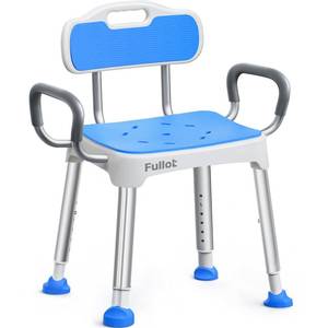 lot 19177 image: FULLOT Wide Shower Chair for Inside Shower, Stable Bracing Design, 400 lbs - Retail $60