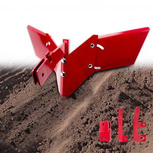 lot 19188 image: 15683 Hiller-Furrower Kit Rear Tine Rototillers Fit for Large and Small Areas of Land Cultivation, Adjustable Wings, Three Kinds of Connection - Including Installation Accessories - Retail $47