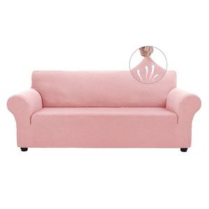 lot 19215 image: Asnomy Stretch Couch Covers for Sofa Washable, 3 Cushion Couch,Pink - Retail $37