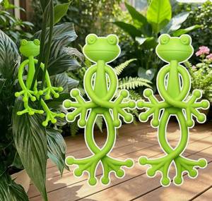 lot 60132 image: 3PCS Frog Plant Stand Holder, Flower Pot Hugger Plant Climbing Fixture Clips, Cute Stable Support, Make Your Plants Stand More Upright