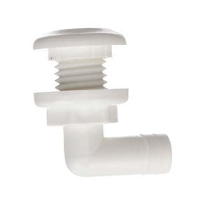 lot 60152 image: Seachoice 18061 90-Degree Plastic Thru-Hull  White - Retail $44