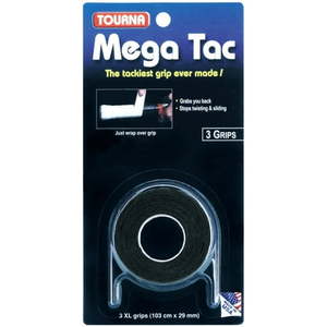 lot 60155 image: Tourna Mega Tac Tennis Overgrip (Black) - Retail $20
