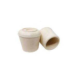 lot 60158 image: 1-14 in. Off-White Rubber Leg Caps for Table, Chair, and Furniture Leg Floor Protection (2-Pack) - Retail $39