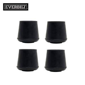 lot 60170 image: 1 in. Black Rubber Leg Caps for Table, Chair, and Furniture Leg Floor Protection (4-Pack) - Retail $68