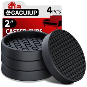 lot 60178 image: Non Slip Furniture Pads for Hardwood Floors - 4PCS 2 Caster Cups, Round