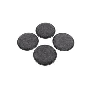 lot 60207 image: 2-12 in. Brown Metal Furniture Cups with Carpet Base for Hard Floors (4-Pack)