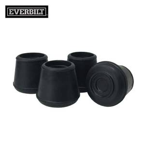 lot 60208 image: 34 in. Black Rubber Leg Caps for Table, Chair and Furniture Leg Floor Protectors (4-Pack)