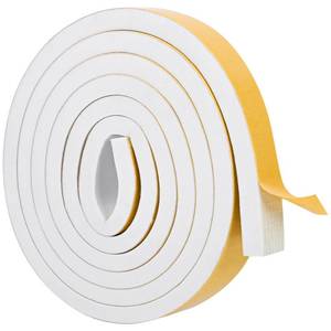 lot 60234 image: ToLanbbt White Door Window Weather Stripping Self Adhesive Foam Tape High Density Foam Sealing Strip Window Insulation Weatherproof Gasket Tape for Doors and Windows (12 W X 14 T X 16.5)