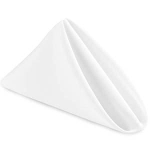 lot 60245 image: Hiasan Cloth Napkins Set of 6, 18 x 18 Inch, White