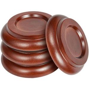 lot 60250 image: Piano Caster Cups Upright Piano Caster Cups Wood Coasters Cups